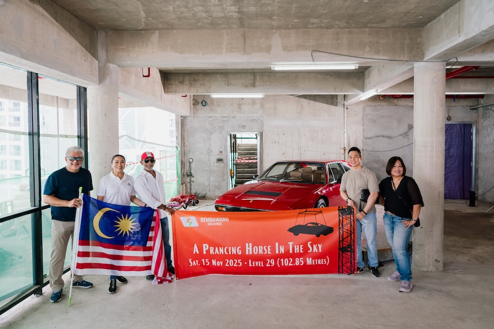 Rembawang cipta rekod Malaysia Ferrari Dino 308 GT4 atas tingkat 29