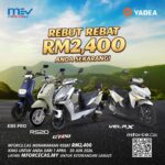 Mforce.Cas tawar rebat RM2,400 untuk motosikal elektrik