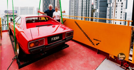 Ferrari Klasik di Tingkat 29! Rembawang Cipta Dua Rekod Baharu Malaysia Rembawang cipta rekod Malaysia Ferrari Dino 308 GT4 atas tingkat 29