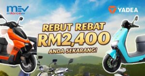 Mforce.Cas tawar rebat RM2,400 untuk motosikal elektrik