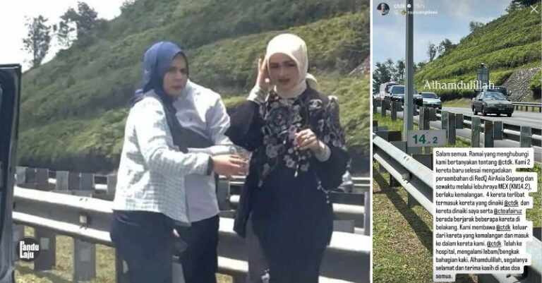 Tokti Terlibat Kemalangan di Lebuhraya MEX, Alami Cedera Ringan