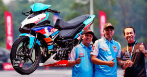 Tiga pasukan cub prix guna Voge FR150