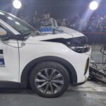 Demonstrasi ujian perlanggaran Chery Tiggo 9 dan Chery Tiggo 7 Pro di Wuhu, China.