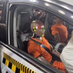 Demonstrasi ujian perlanggaran Chery Tiggo 9 dan Chery Tiggo 7 Pro di Wuhu, China.