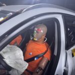 Demonstrasi ujian perlanggaran Chery Tiggo 9 dan Chery Tiggo 7 Pro di Wuhu, China.