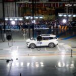 Demonstrasi ujian perlanggaran Chery Tiggo 9 dan Chery Tiggo 7 Pro di Wuhu, China.