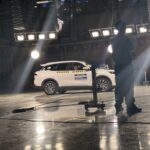 Demonstrasi ujian perlanggaran Chery Tiggo 9 dan Chery Tiggo 7 Pro di Wuhu, China.