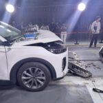 Demonstrasi ujian perlanggaran Chery Tiggo 9 dan Chery Tiggo 7 Pro di Wuhu, China.