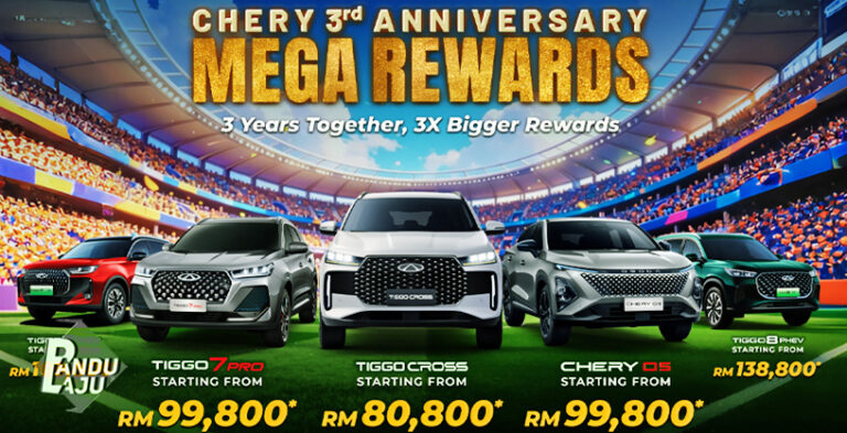 Chery Malaysia Rai Tiga Tahun dengan Harga ‘Durian Runtuh’: Tiggo Cross Kini Serendah RM80,800